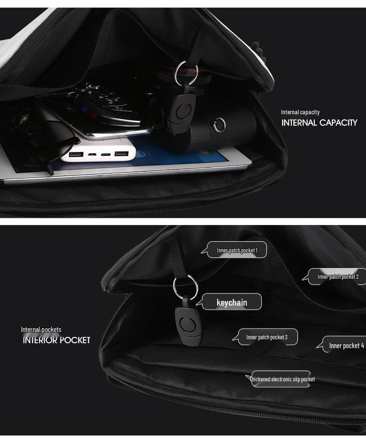 Мужская минималистичная сумка кроссбоди большой вместимости - Многофункциональная повседневная наплечная сумка-мессенджер для студентов и бизнеса