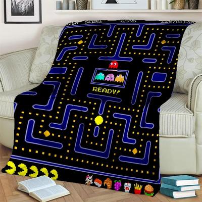 3D Pacman Ретро классическое игровое одеяло для геймера, мягкое одеяло для дома, спальни, кровати, дивана, пикника, путешествия, офиса, одеяло, детское одеяло
