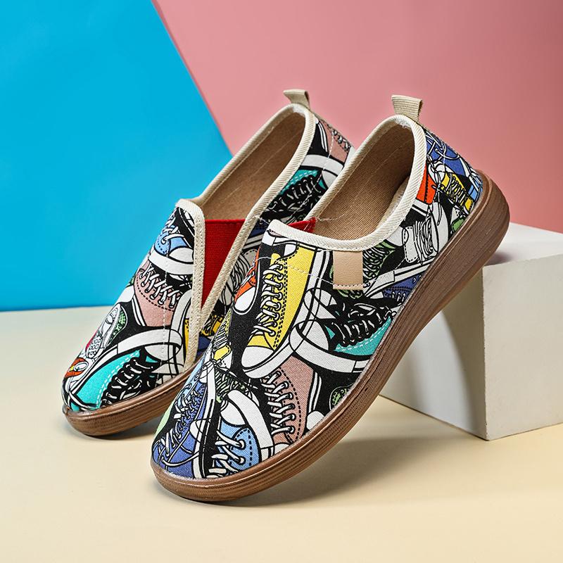 Модные принты, цветные мокасины, женская обувь на плоской подошве, роскошная элегантная женская дизайнерская обувь, брендовые женские туфли без застежек, летняя обувь