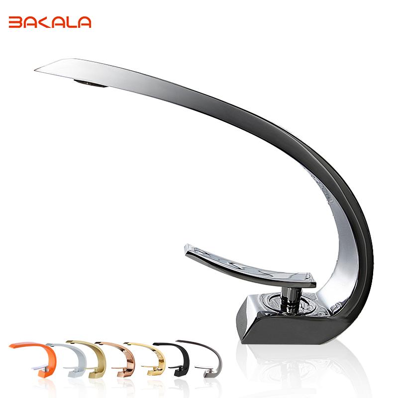 BAKALA Washbasin Design Bathroom Faucet Mixer Waterfall Hot and Cold Water Taps For Basin Of Bathroom F6101-1