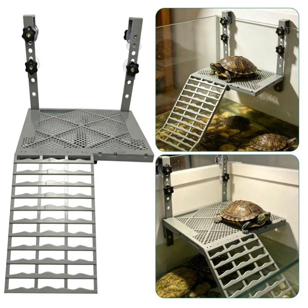 Suction Cups Turtle Basking Platform Non-Slip Ramp Floating Turtle Dock Reptile Enclosure