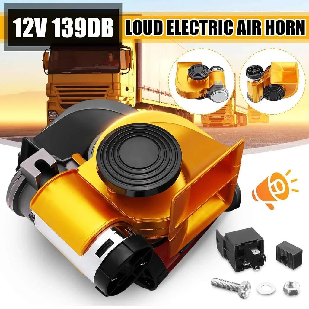 Мотоцикл 12 В 139 дБ водонепроницаемый громкий электронный улитка ультракомпактный двойной воздушный гудок подходит для автомобиля яхты лодки внедорожника велосипеда автобуса