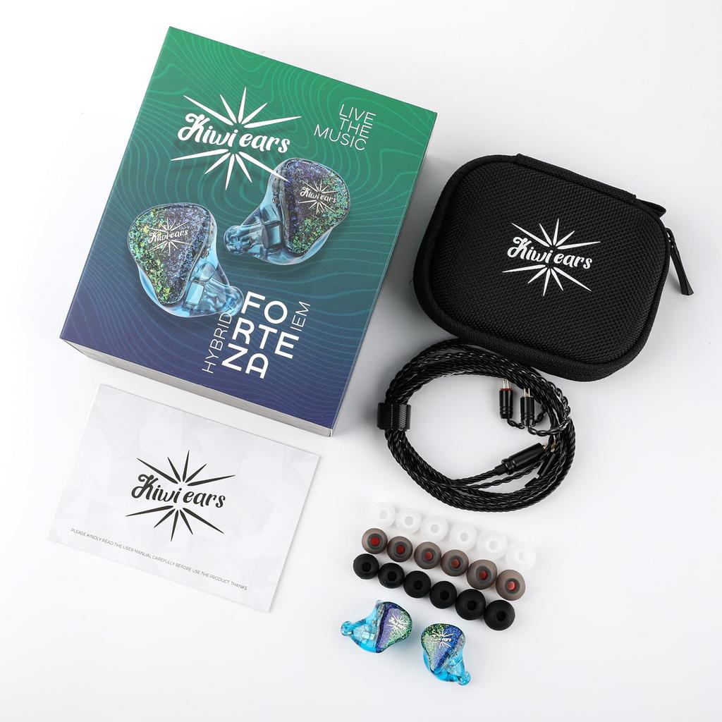 Наушники LINSOUL Kiwi Ears Forteza Hybrid HIFI, стереоразъем канального типа, 2-контактный разъем, эргономичный дизайн, 3D-печать, настройка полости