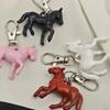 Creative Horse Pendant Keychain Mini Car Key Chain Fashion Backpack Pendant  New Year Gift