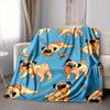 1pc Pug, Pizza Blanket Warm, Cozy, And Soft, Suitable for Sofas, Beds, Cars, And Office Use.Perfect for Camping And Travel, Making It a Great Gift for