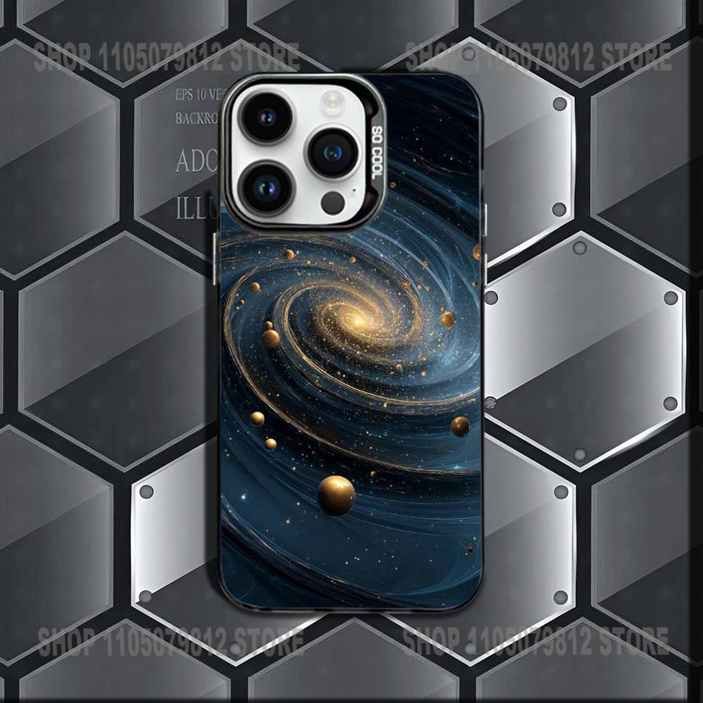 Чехол для телефона «Планеты Солнечной системы» для iPhone 17, 16, 15, 14, 13, 12, 11 Pro Max Plus, цветной градиент, мягкий ТПУ, черный чехол