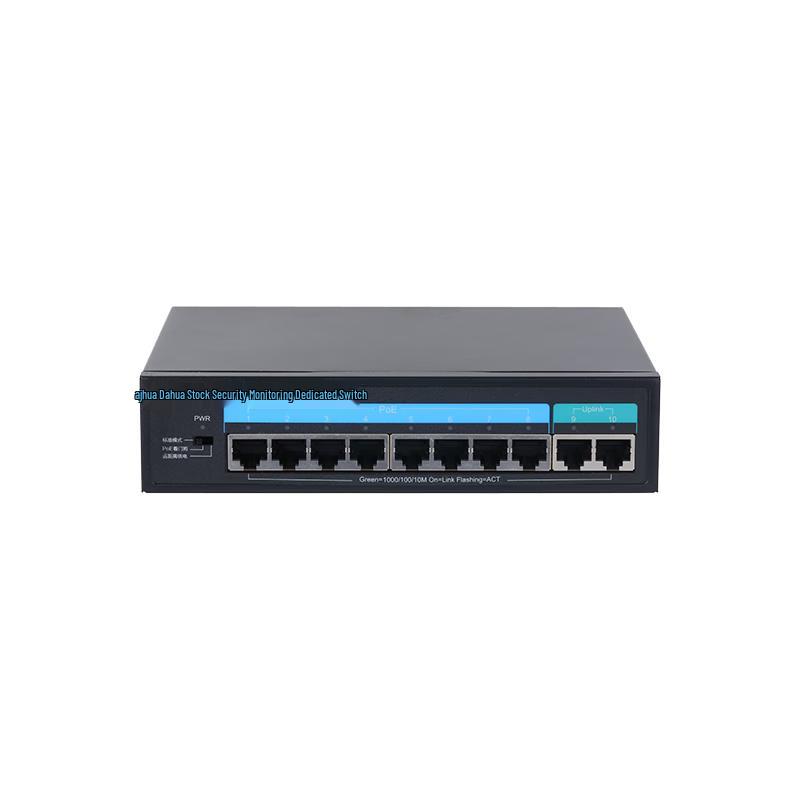 Dahua 10-портовый гигабитный неуправляемый Ethernet-коммутатор с 8 портами PoE 120 Вт