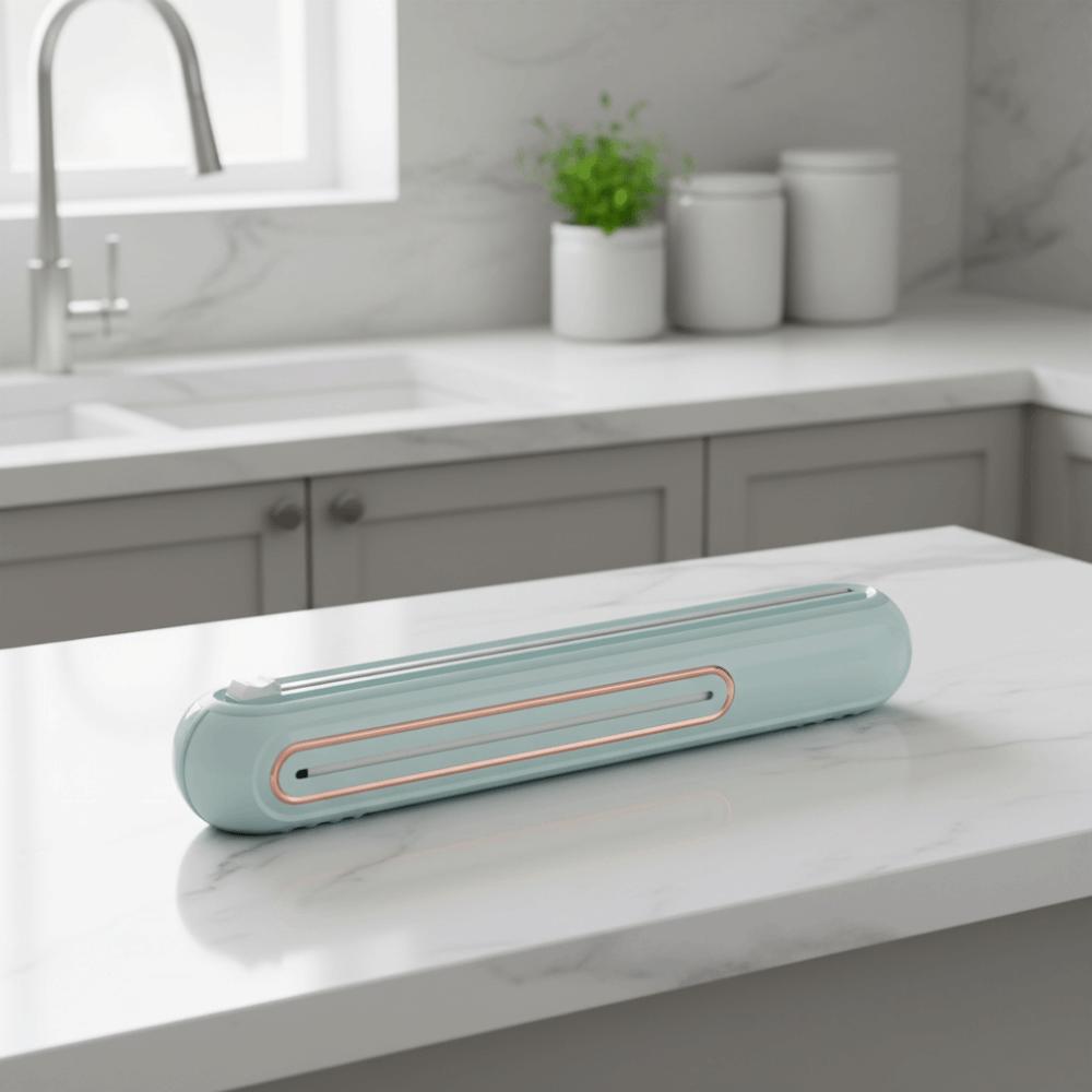 Refillable Magnetic Cling Film Cutting Box Tin Aluminum Foil Dispenser Baking Paper