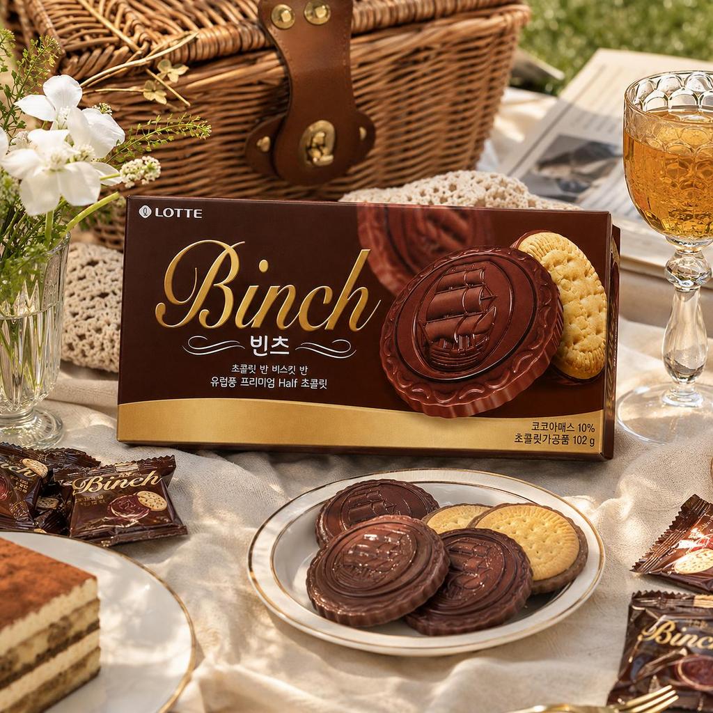 Печенье Lotte Binch с компаундным шоколадом 102г