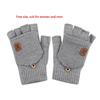 Knitted Warm Gloves Solid Color Skiing Gloves New Flip Flap Gloves  Unisex
