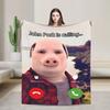 Плед из шерсти John Pork Is Calling Винтажные пледы для дома, отеля, дивана 150*125 см Покрывала