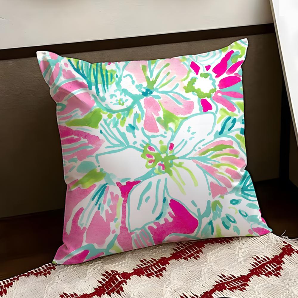 LLilly Decor PPulitzer Cushion Cover Reversible Soft Durable Pillow Cover Home Car MultiScene Use for Daily Comfort
