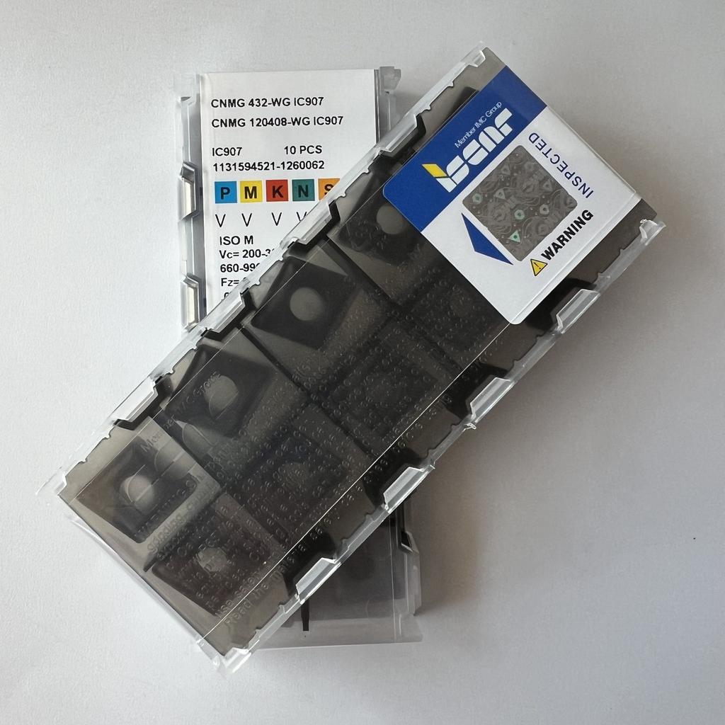 ISCAR / CNMG120408-WG IC907 / Industrial indexable carbide inserts 10 Pcs