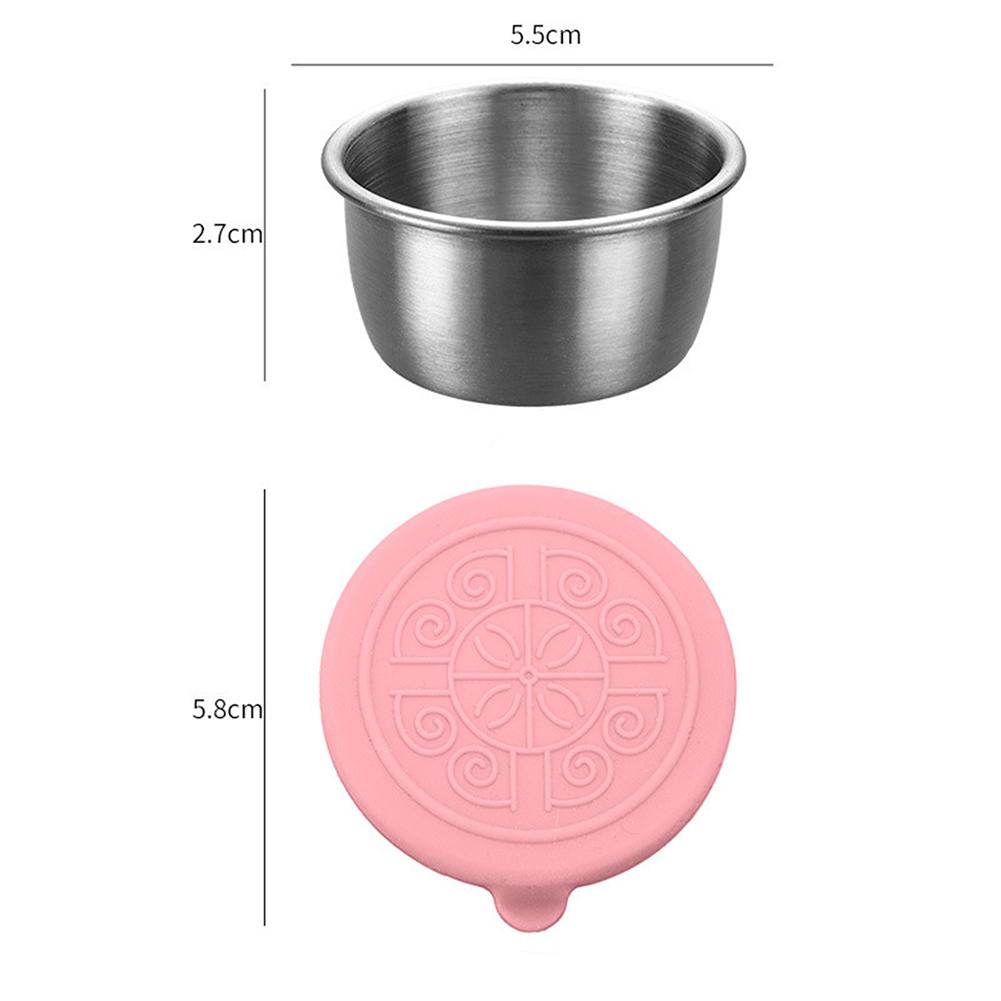 6 шт. Маленькие контейнеры для приправ с крышкой, герметичные, из нержавеющей стали, набор для соуса для кемпинга