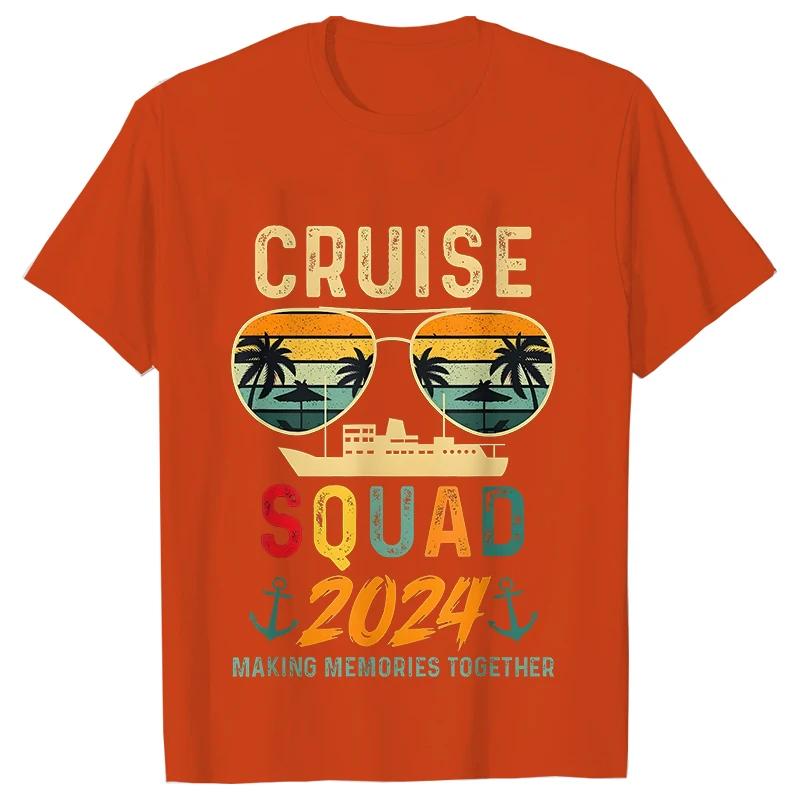 Cruise Squad 2024 Unisex T Shirt Family Vacation Matching Group Summer Tees Fashion Graphic Y2k Tops Women Aesthetic Clothing
