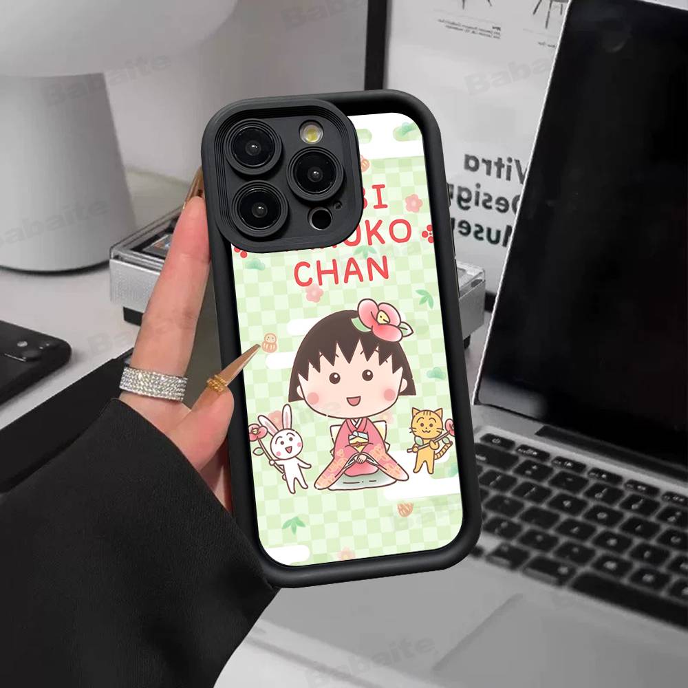 Catoon Chibi M-Maruko ChanS Phone Case For IPhone 17 16 15 14 13 12 11 Air Plus Pro Max Soft Back Cover