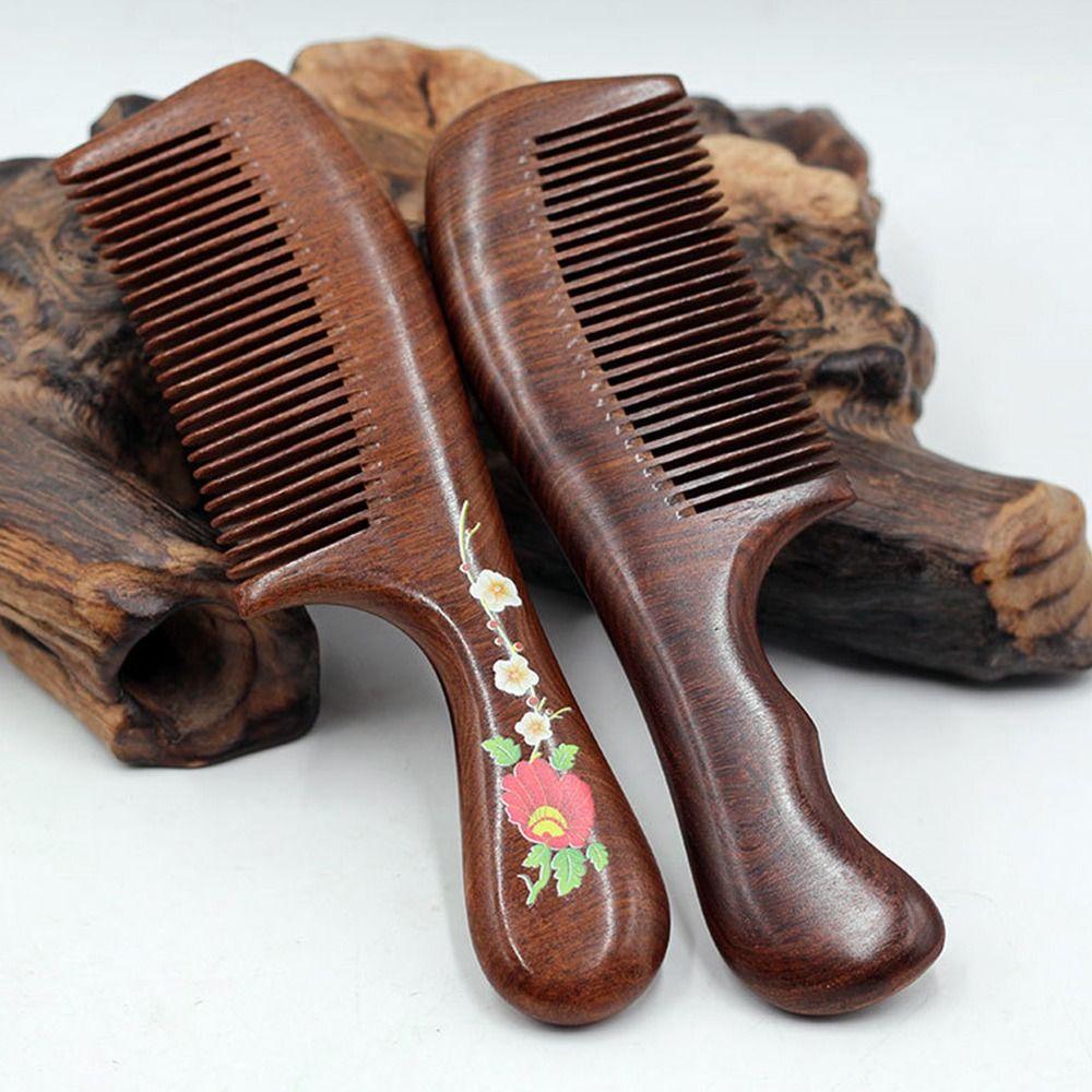 Антистатическая расческа для волос, массажная расческа из сандалового дерева, расческа для бороды, инструмент для ухода за волосами, аксессуары для красоты