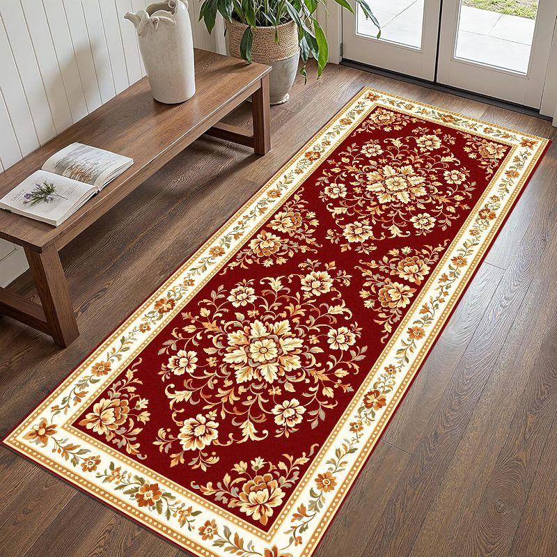 Bohemian Navajo Geometric Rug, Non-Slip Washable Runner for Hallways Bedroom Kitchen Entryway, Home Decor