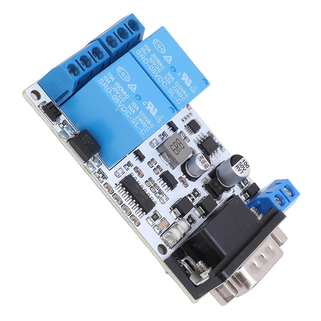 2 Channel Serial Port Control Relay Module RS232 Opto Relay Board with for MCU SP3232 8bit Comm