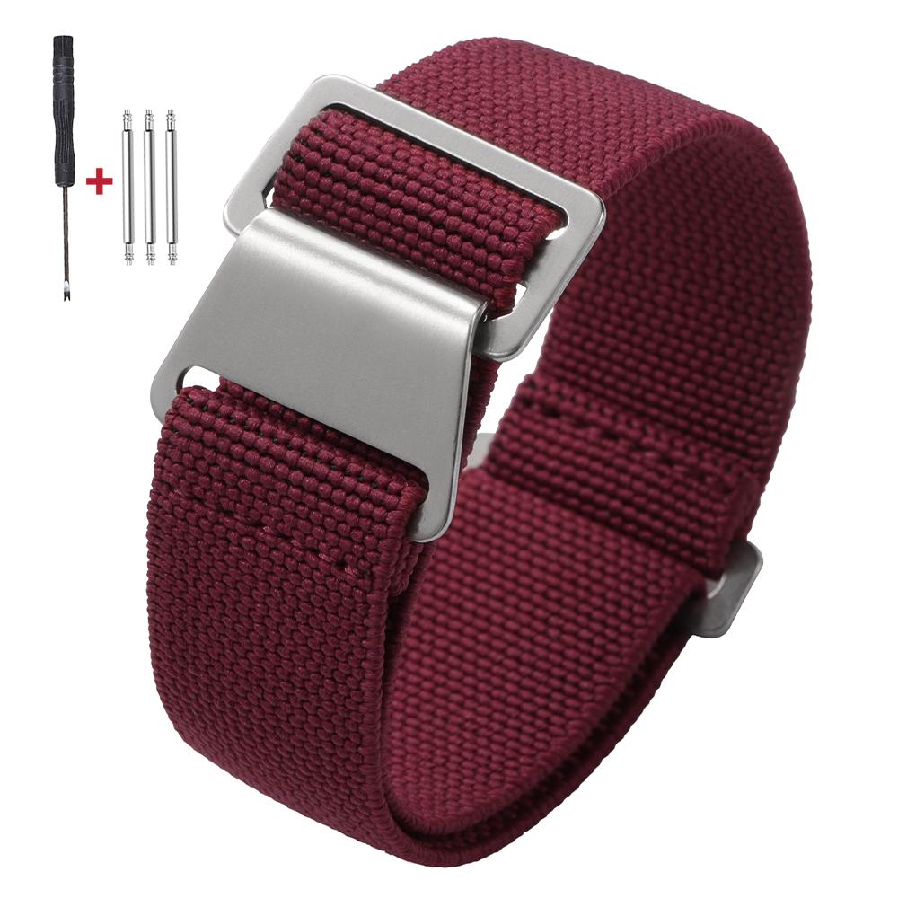 French Military Parachute Comfortable Elastic Nylon Watch Band 18mm 20mm 22mm for Seiko for Tudor for Rolex Strap Sport Bracelet
