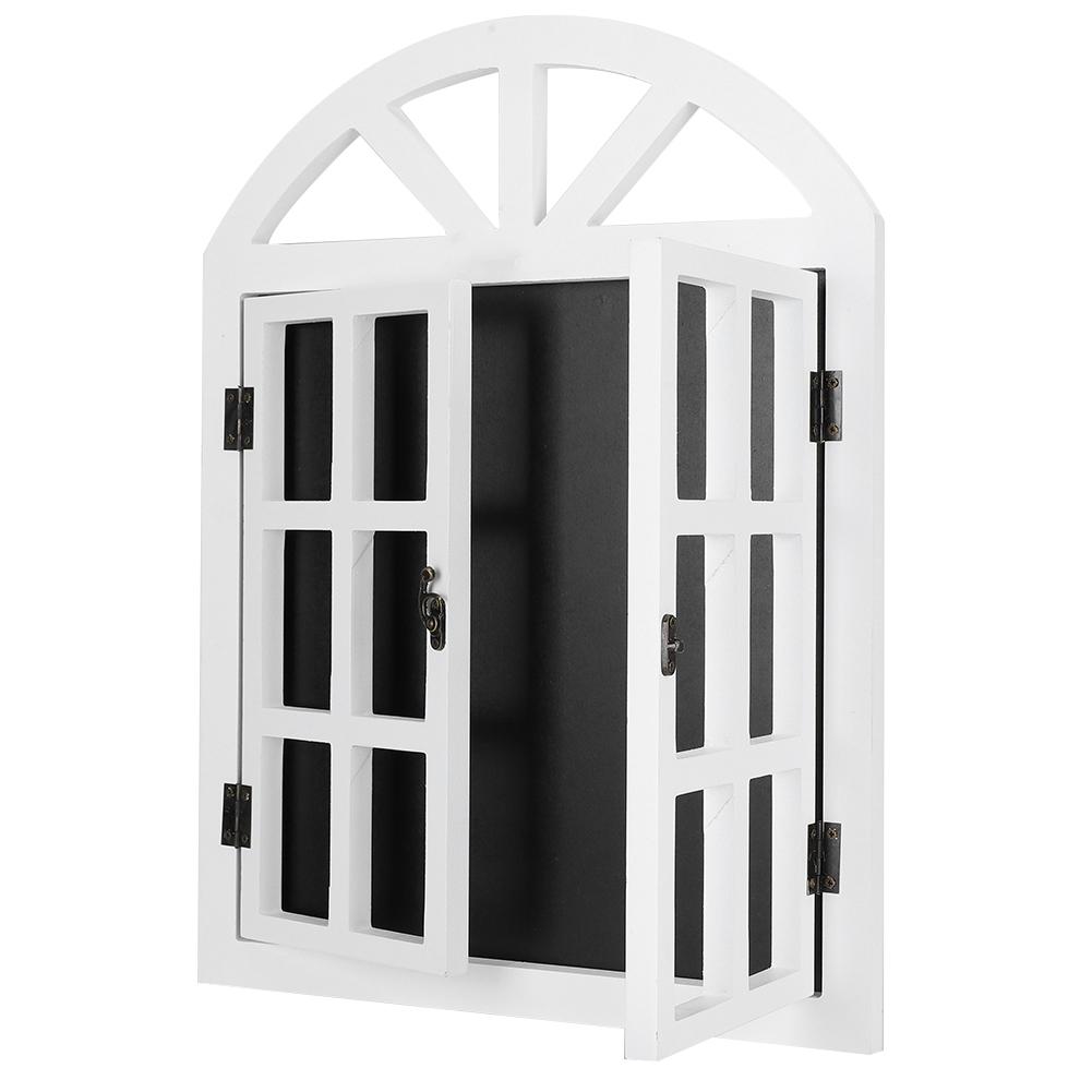 Wood Blinds Message Board Chalkboard Rustic Blank Window Wall Prompt Board Decoration for Home