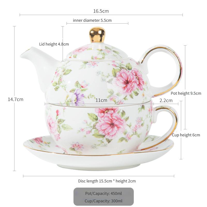 Керамический набор для матери и ребенка, домашний креативный, устойчивый к высоким температурам, изысканный цветочный чайник, кофейник для послеобеденного чая