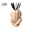 Gift For Students And Teachers Chicken Pen Holder, Cute Rooster Desk Organizer for Pens Makeup Brushes, Handmade Storage Large Capacity Stand