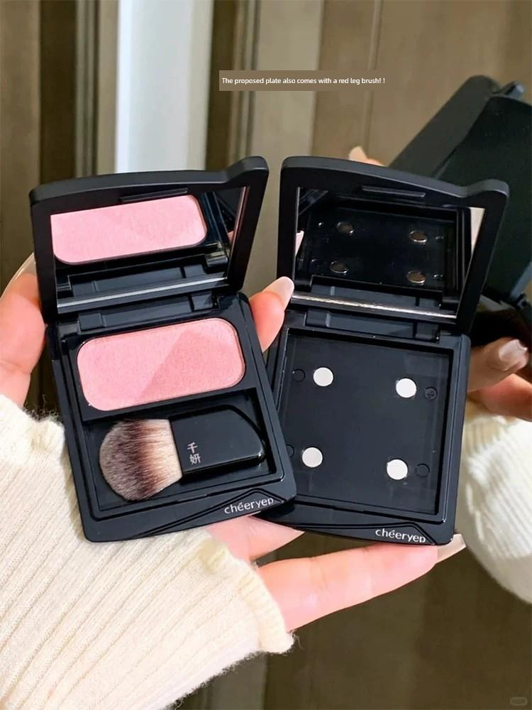 Satin-Like Shine! Qianyan Single-Color Blush DIY Baked Powder Expansion Color Contraction Color Cold Extract Highlighter Blush DIY