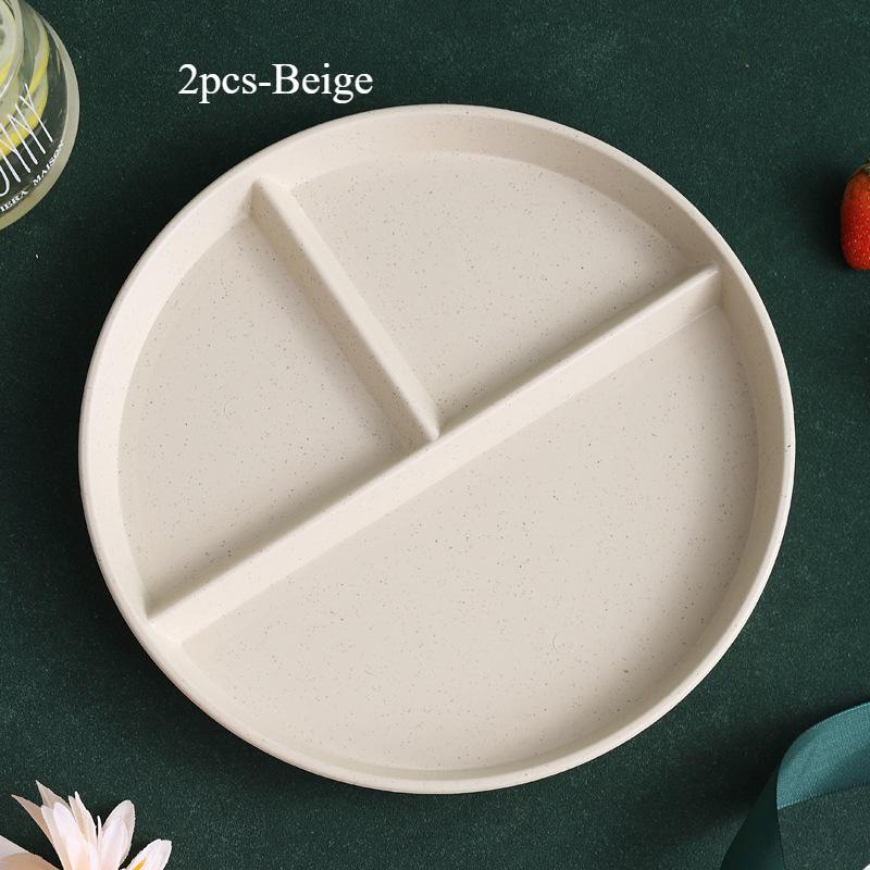 Круглая разделенная тарелка Тарелка для еды Тарелка для фруктового салата Посуда Керамическая тарелка Керамическая тарелка Тарелка для десерта Тарелка для безделушек
