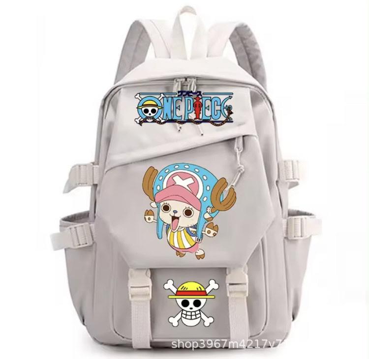 One Piece Luffy Backpack for Teens Boys Girls, Anime Cosplay School Bookbag College Student Travel Daypack Large Capacity Shoulder Bag Vintage Gift