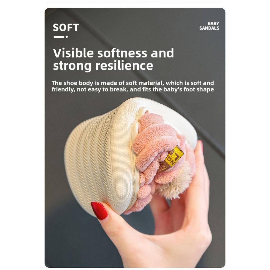 22-45 Children's Cotton Slippers Winter Boys' Baby Bag Heel, Warm Indoor Home Furnishings Children's Women's Cotton Shoes Hairy Shoes