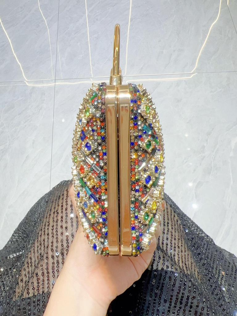 Ретро европейско-американский клатч с полным бриллиантовым покрытием: Элегантная сумка кроссбоди на одно плечо для светских львиц и вечерних мероприятий