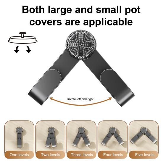 1/2 шт. Подставка-держатель для крышки кастрюли на присоске, настенный вращающийся дизайн, простая установка, держатель для крышки кастрюли, кухонный органайзер