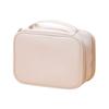 Leather Pu Solid Color Large Capacity Travel Makeup Bag Portable Pouch Wash