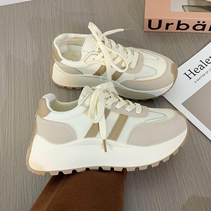 Women's Shoes 2025 New Fashion Versatile Board Shoes Platform Heightening Simple Forrest Gump Shoes Internet Celebrity Explosion Casual Sports Shoes