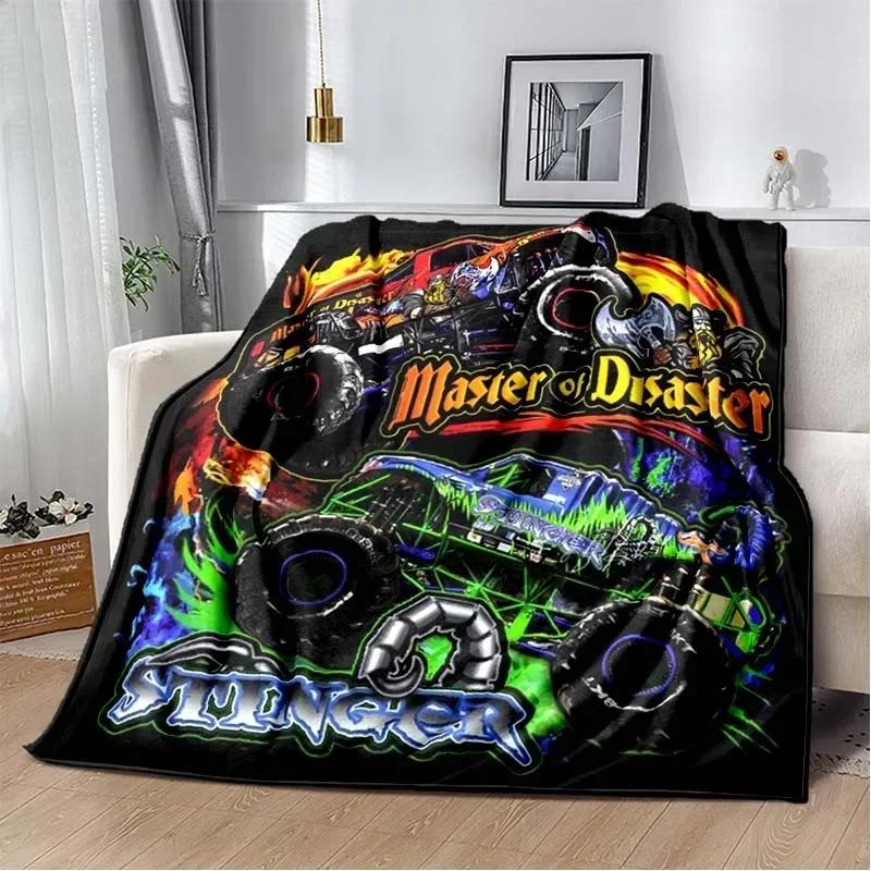 3D Monster Jam Монстр-трак Мультяшная Фланелевая Мягкая Плед Плед для Спальни Мальчика Дивана Кровати Теплый Плед Пикник