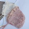 Flower Lace Baby Cap Lace Princess Hat with Large Brim Cute Lace Baby Princess Hat