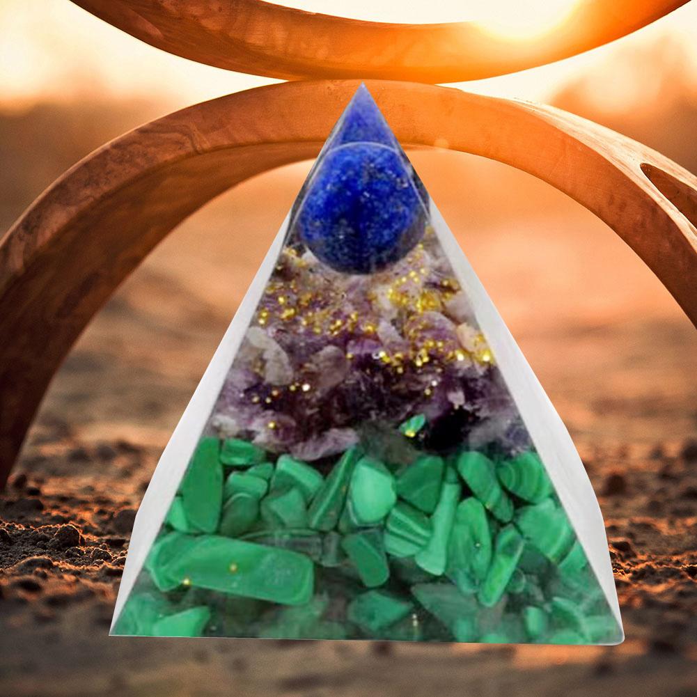 Пирамида Оргона Аметист Перидот Лечебный Камень Защита ЭМП Медитация Инструмент Ремесла
