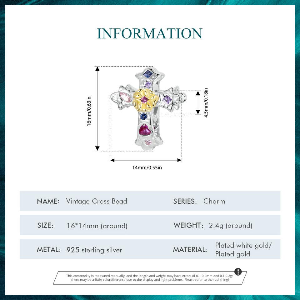 WOSTU 925 Sterling Silver Mother's Day Gold Charm Heart Wing Pendant Cross Tree Stopper Beads Fit Original Bracelet Guard Gift