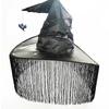 Pleated Modern Witch Hat Black Purple Makeup Props Leisure Halloween Hat  Travel