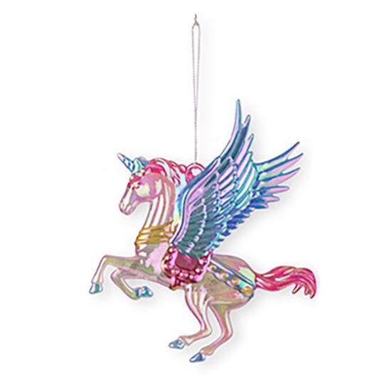 Winter Acrylic Christmas Ornaments Colorful Snowflake Ballerina Dancer Feather Hanging Ornaments for Xmas Tree Decor