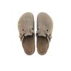 Birkenstock Boston Унисекс Кожаные Клоги-сабо на застежке-пряжке с металлическим штифтом Закрытый носок Светло-коричневые 1018147