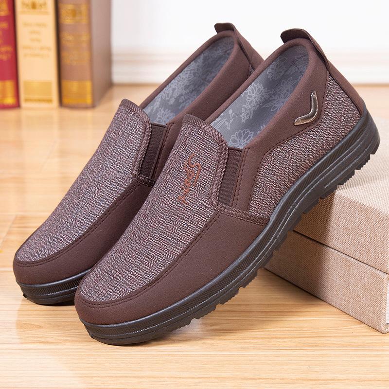 Старая Пекинская тканевая обувь. Мужская тканевая обувь. Повседневная обувь на плоском каблуке. Мягкая подошва для среднего и пожилого возраста.