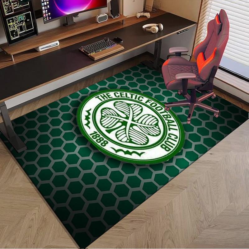 Cel-tic Football Club Crest Printed Area Rug for Office, Chair Rug, Decorative Carpet Floor Mat, Large Size Fan gifts Christmas gifts
