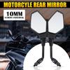 2Pcs/Pair Motorcycle Rearview Mirror Scooter E-Bike Rear View Mirrors Back Side Mirror 10mm Universial