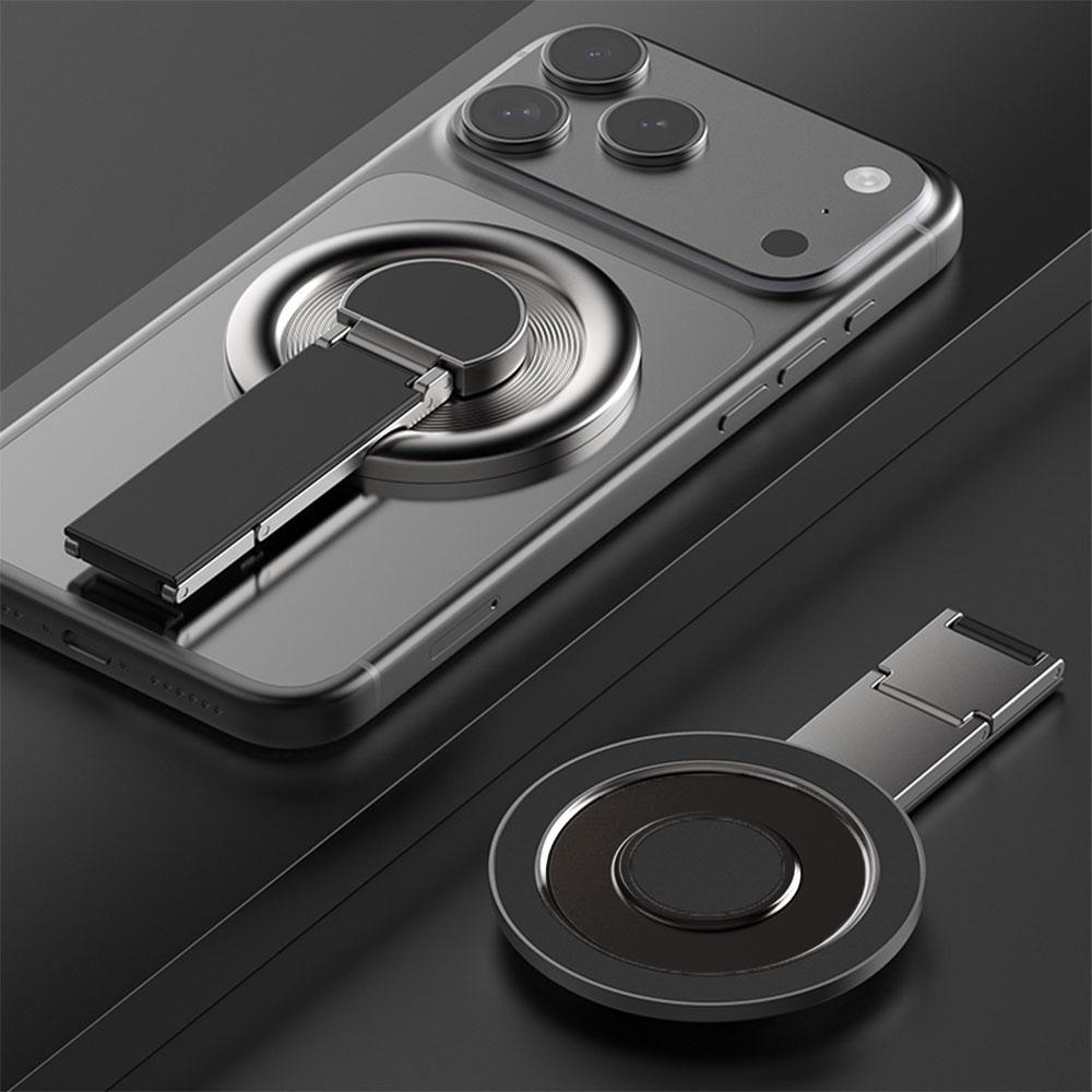 Складной держатель-кольцо MagSafe - Вращающаяся на 360° подставка с улучшенным захватом для стола, просмотра и путешествий, Совместим с iPhone 15-17