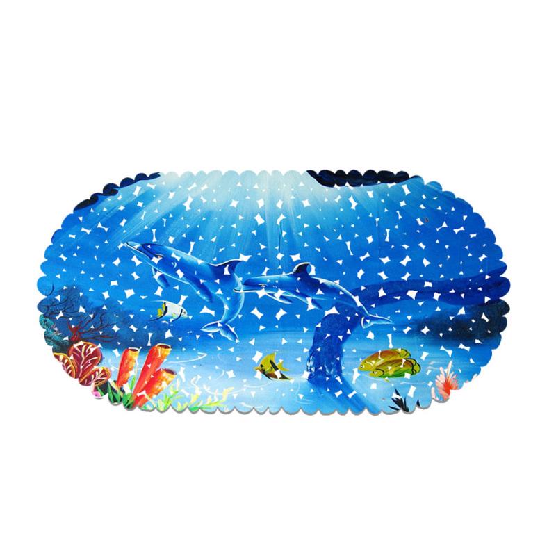 Нескользящий коврик для ванной комнаты с 3D морским рисунком дельфина, безопасный коврик для душа и ванны с присоской, коврик для ног