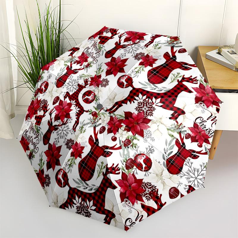 1pc Plaid Automatic Open/Close Umbrella - Compact Travel Umbrella, Gift for Birthday, yy251208127