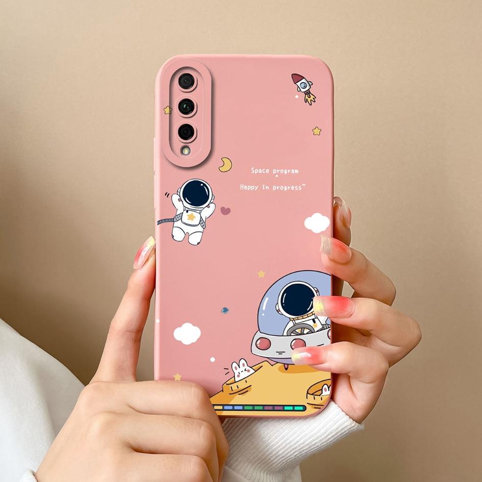 For Huawei Y5 Y6 Y7 Y9 Prime Y9S Y7A Y9A P Smart Pro Phone Case Cover Shockproof Matte Anti Drop Liquid Soft Silicone Astronaut For Huawei Bumper