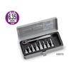 TONE Hexagon Socket Wrench Set Set H2072, 6.35mm (1/4") Drive, Silver, 9-Piece